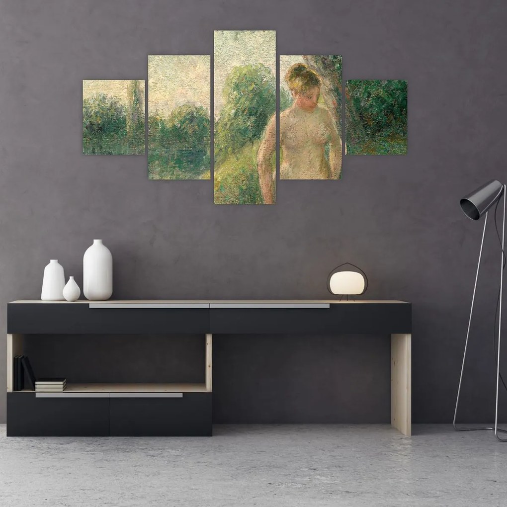 Obraz - Camille Pissarro, The Bather, reprodukcje (125x70 cm)