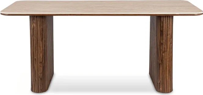 Stół Prostokątny ARAMIS 180 cm Trawertyn/Orzech Nowoczesny