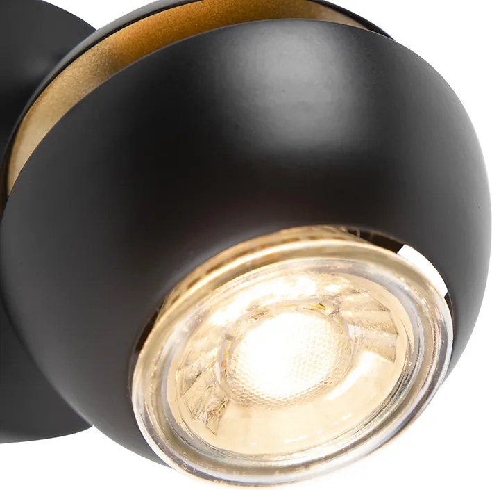 Nowoczesny spot czarno-złoty 1-źródło światła - Buell Deluxe