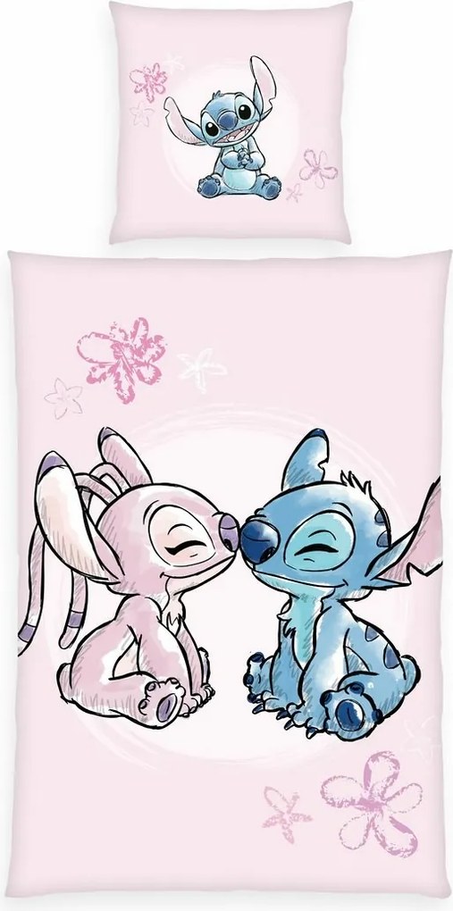 Herding Pościel flanelowa Stitch, 135 x 200 cm, 80 x 80 cm