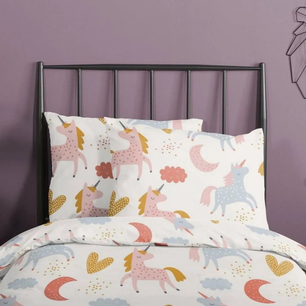 Dziecięca pościel bawełniana Good Morning Unicorn, 140x220 cm