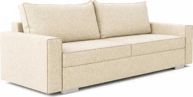 Sofa z Funkcją Spania DRAVOS Kremowa Boucle Nowoczesna