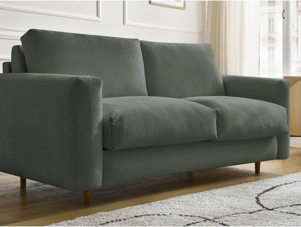 Zielona rozkładana sofa do spania 200 cm Cocoone – Bobochic Paris