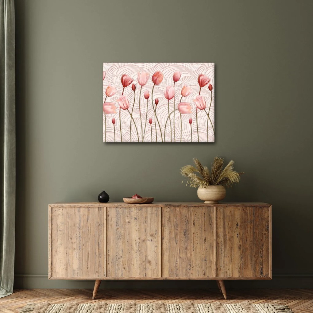 Obraz - Różowe tulipany (70x50 cm)