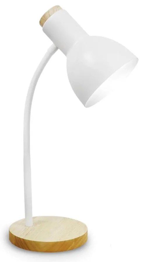 Lampa stołowa MARMA 1xE27/40W/230V biała/kauczukowiec