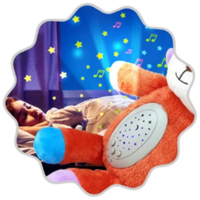 Woopie baby przytulanka usypiacz projektor 2w1 różowy miś - 10 kołysanek