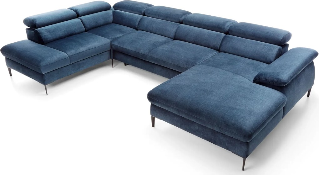 Granatowy narożnik U z funkcją spania K7-T58