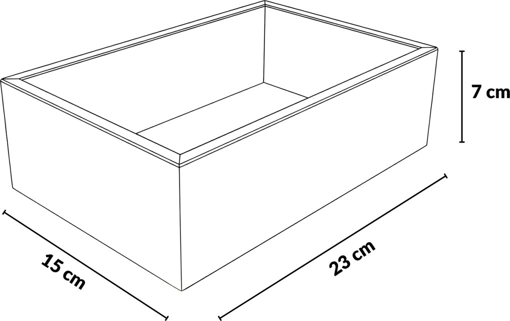 Organizer biurkowy bambusowy, 15 x 23 x 7 cm