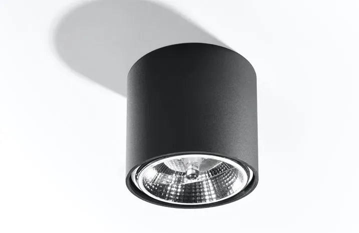 Czarny industrialny plafon LED tuba - 5X EX655 K6-R06