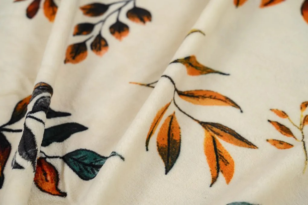 PrzytulneMieszkanie.pl PrzytulneMieszkanie.pl Pościel z mikropluszu AUTUMNA kremowa Rozmiar pościeli: 70 x 90 cm | 140 x 220 cm