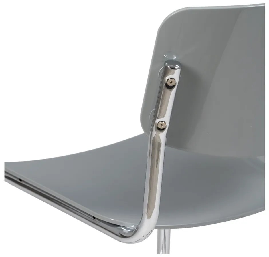 Szare krzesła zestaw 4 szt. Chrome – Ixia