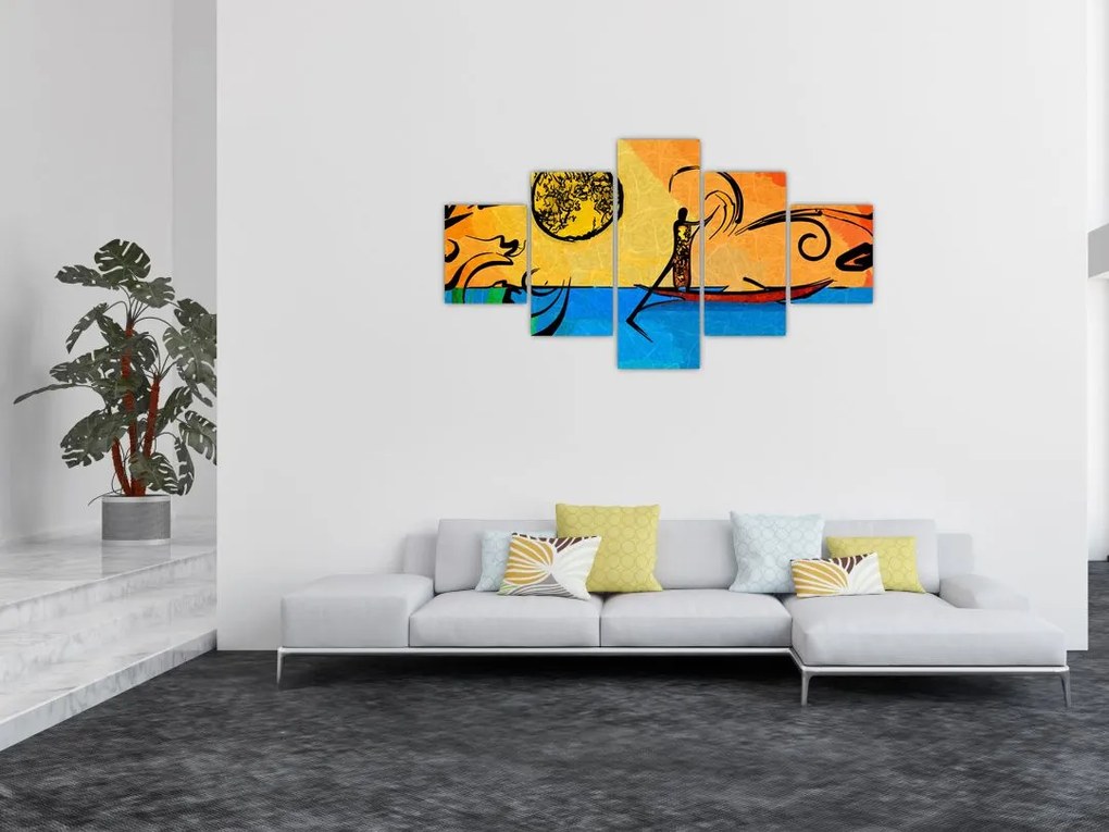 Obraz starożytnego obrazu (125x70 cm)