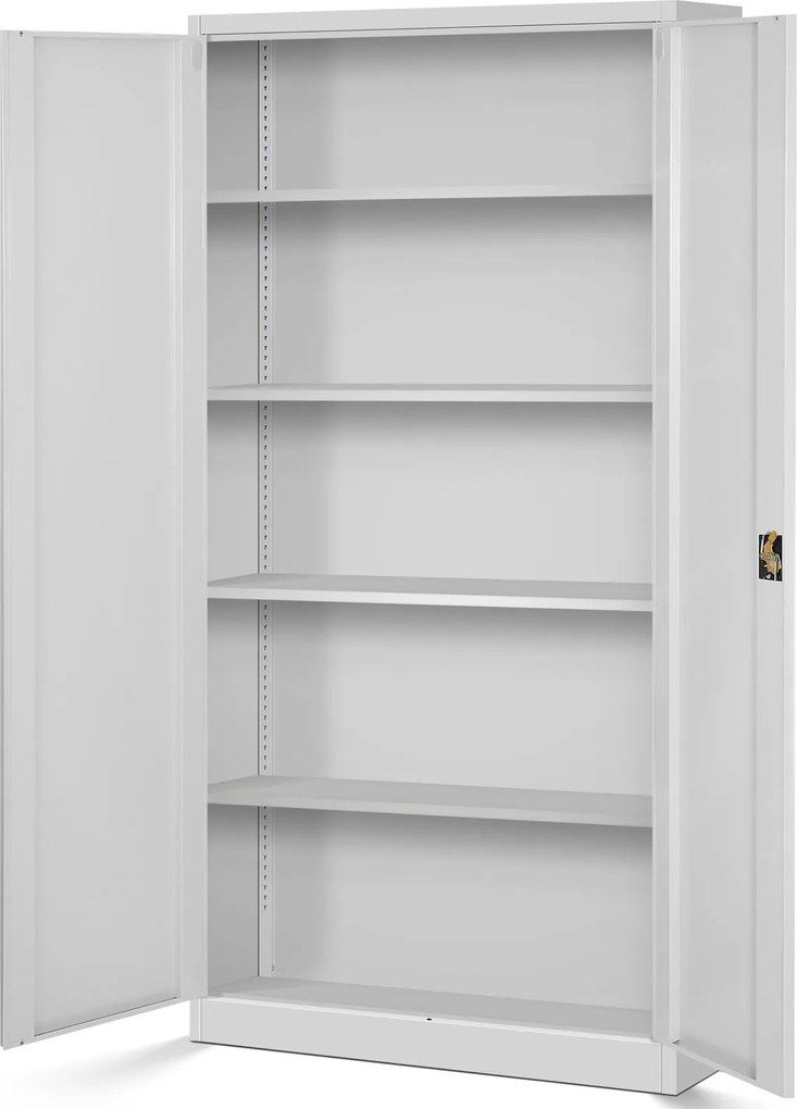 Szafa biurowa na akta wysoka Jan H 90x40x195 cm szara
