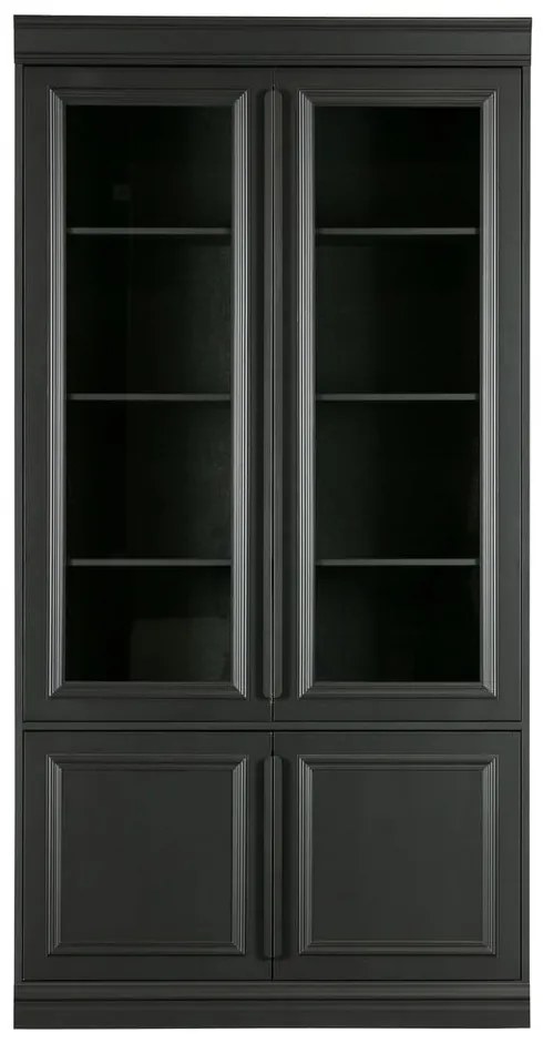 Czarna witryna z litego drewna sosnowego 110x215 cm Organize – BePureHome