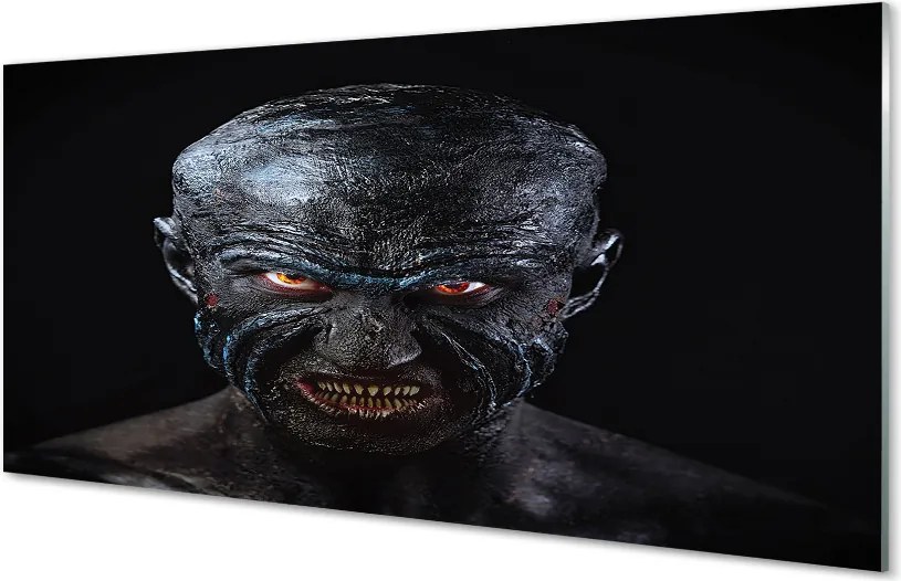 Panel szklany do Kuchni Przerażająca Postać o Czerwonych Oczach
