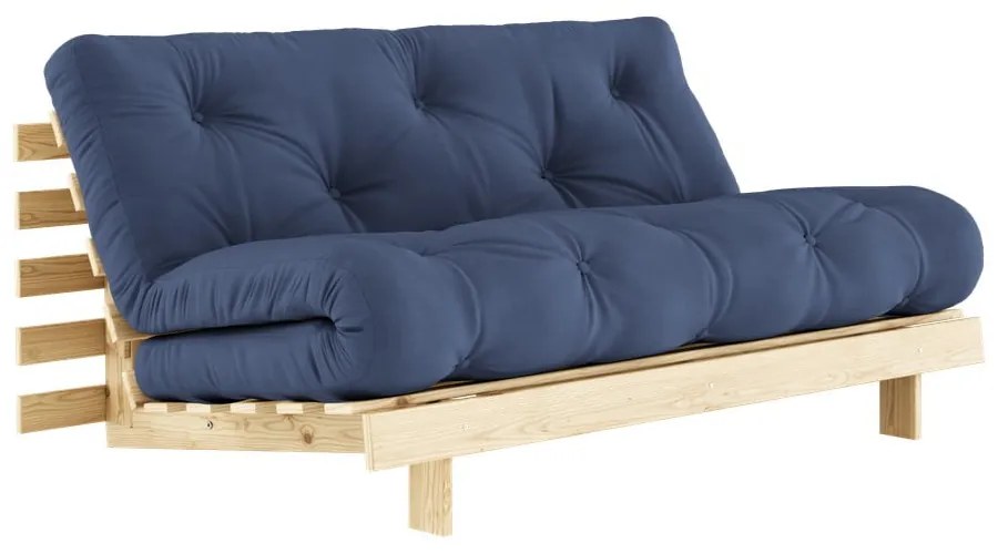 Niebieska rozkładana sofa 160 cm Roots – Karup Design