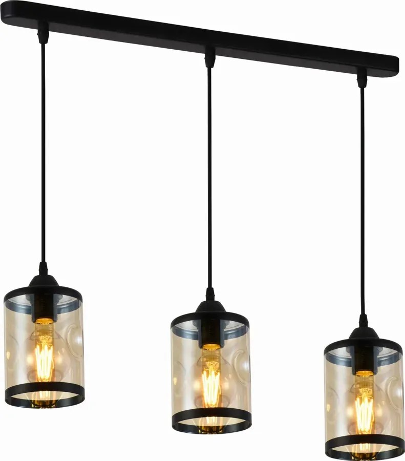 Potrójna lampa wisząca w stylu glamour - D9-Z19