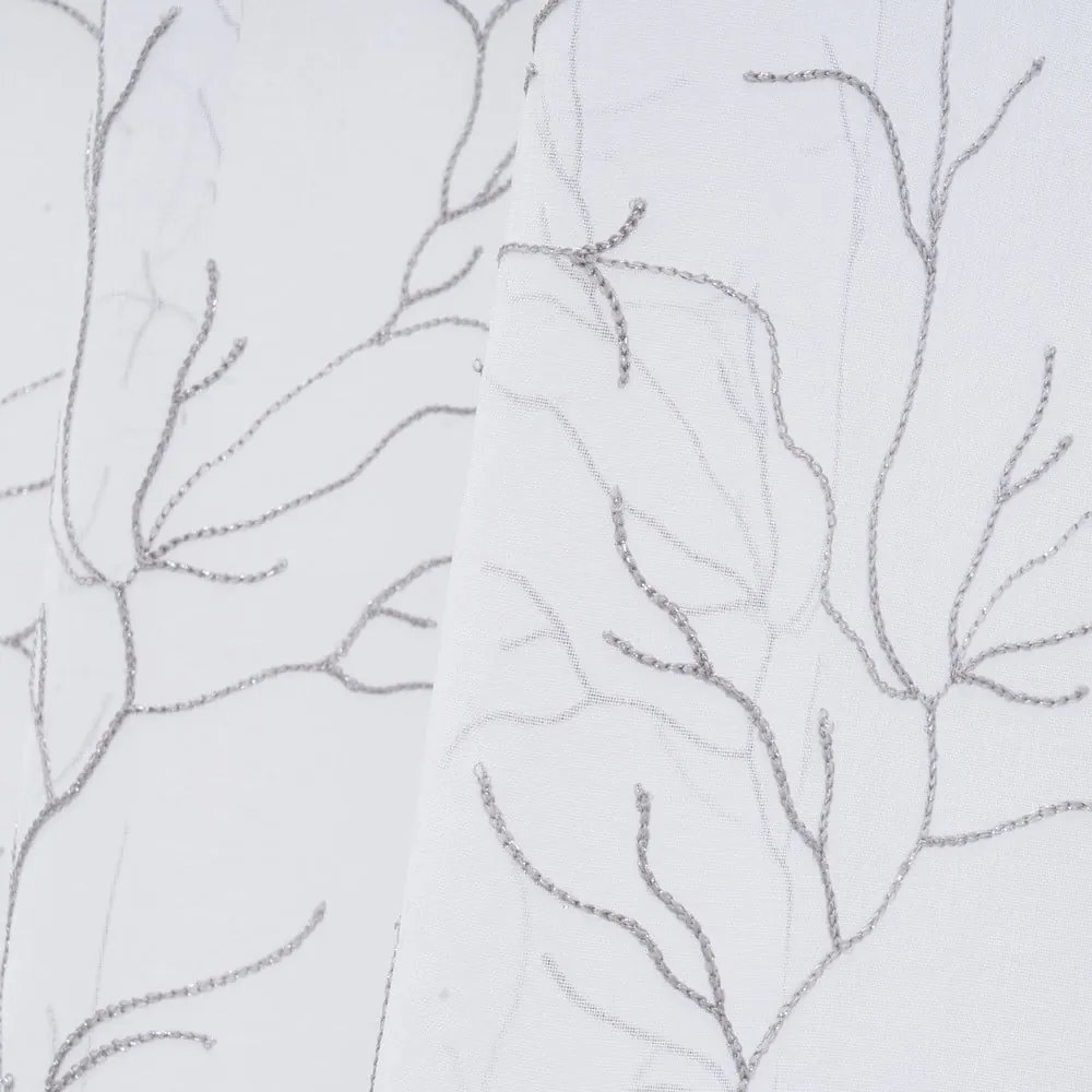 Biało-szara firanka 140x260 cm Coral – Casa Selección