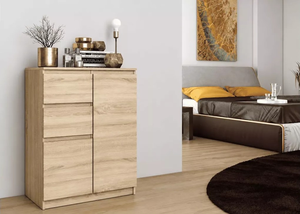 Minimalistyczna komoda Dalio 2D2S Dąb sonoma