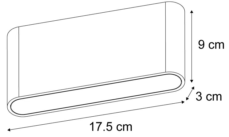Zewnetrzna Skandynawska Lampa Ścienna Zewnętrzna Drewniana 17,5cm z LED IP65 - BattSkandynawski Oswietlenie zewnetrzne
