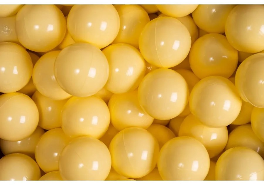 Plastikowe piłeczki do suchego basenu 7cm, 50 szt, pastelowożółte - meowbaby®