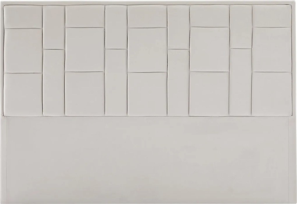 Zagłówek łóżka 180 cm - Welur - Beżowy - HERMINE