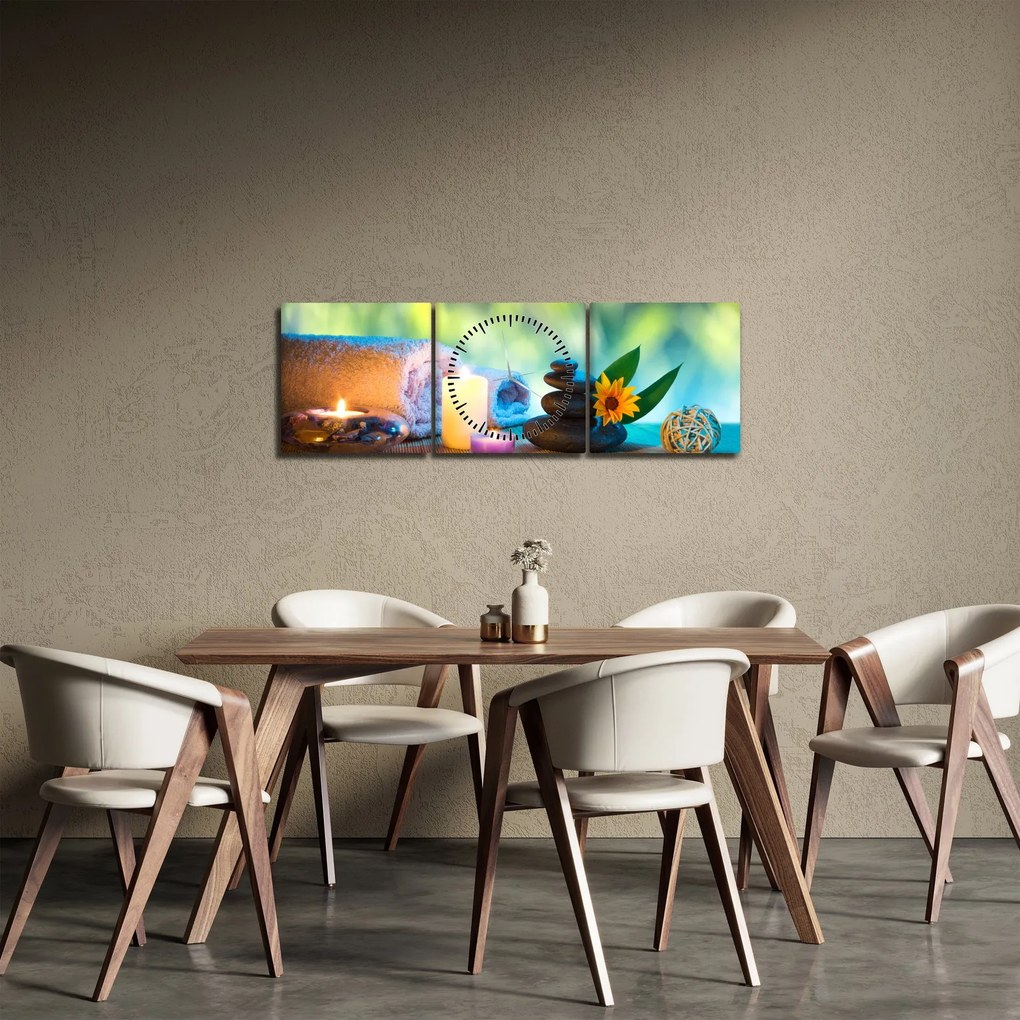 Obraz - Relaks (z zegarem) (90x30 cm)