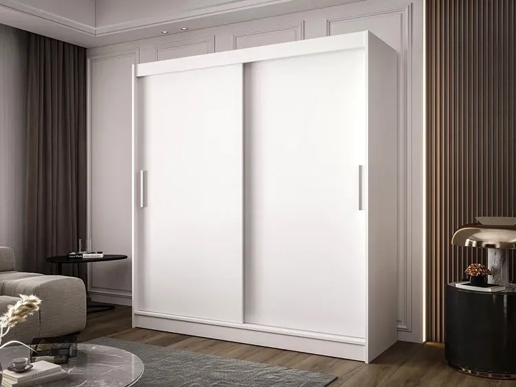 Biała minimalistyczna szafa przesuwna - Kaliope 3X