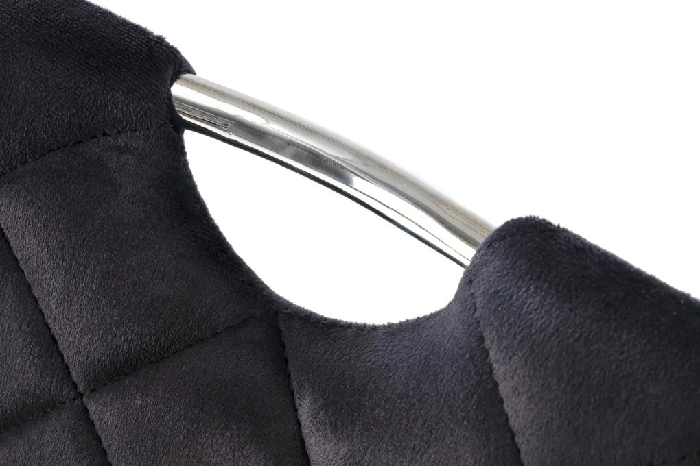 Krzesło tapicerowane K578 VELVET czarne HALMAR