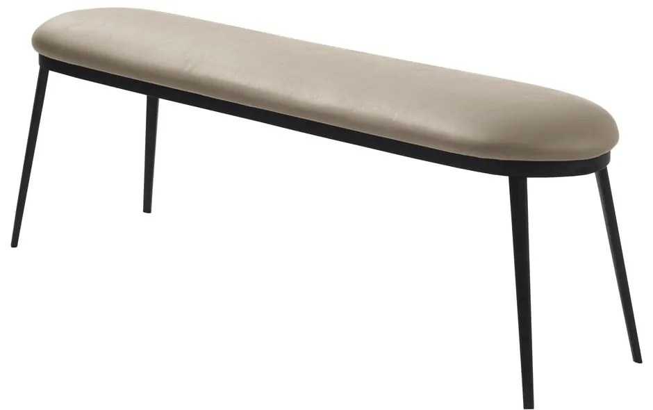 Beżowa ławka z imitacji skóry Gain – Unique Furniture
