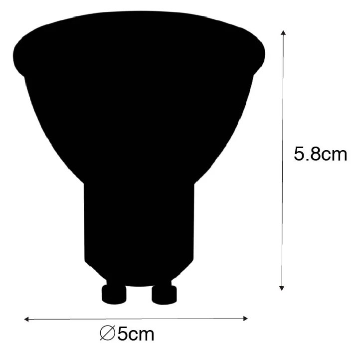 Zestaw 5 żarówek LED GU10 z czujnikiem zmierzchu 5W 380lm 2700K