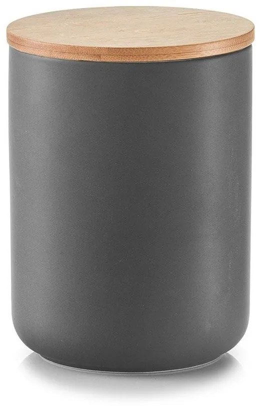 Ceramiczny pojemnik ANTHRACITE z bambusową pokrywką, 1150 ml, ZELLER