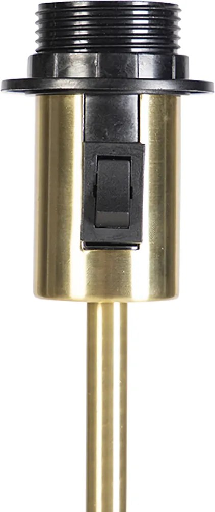 Lampa podłogowa regulowana złota z abażurem w kolorze jasnobrązowym 50 cm - Parte