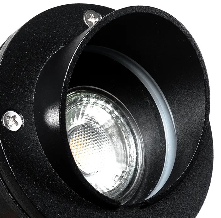 Zewnetrzna Zestaw 3 lamp ogrodowych na szpikulec czarnych w komplecie z kablem i wtyczką IP65 - Done Nowoczesny Oswietlenie zewnetrzne