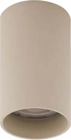 Zestaw 4 nowoczesnych beżowych reflektorów natynkowych GU10 50mm okrągłych - Tuba