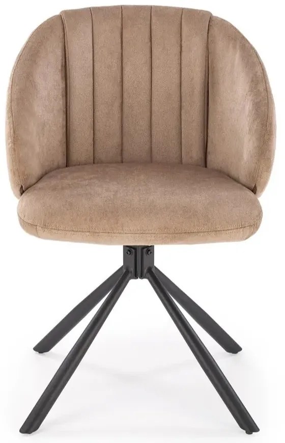 Krzesło tapicerowane K533 cappuccino/czarne obracane HALMAR