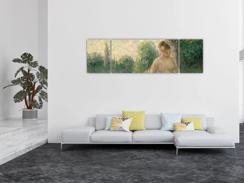 Obraz - Camille Pissarro, The Bather, reprodukcje (170x50 cm)