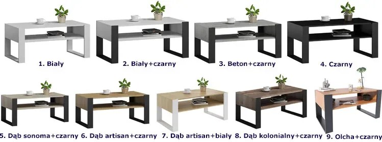 Czarna Ława Kawowa Do Salonu C2-F12