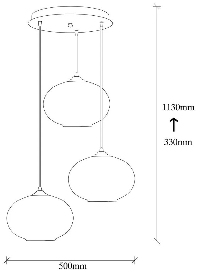 Lampa wisząca w czarno-żółtym kolorze ze szklanym kloszem ø 50 cm Camini – Opviq lights