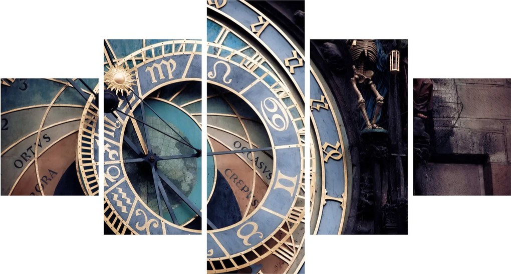 Obraz - Praski zegar astronomiczny, Praga (125x70 cm)