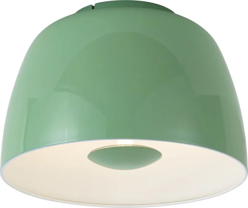 Lampa sufitowa retro zielona z białym wnętrzem, ze ściemnialnym 3-stopniowo LED - Vera