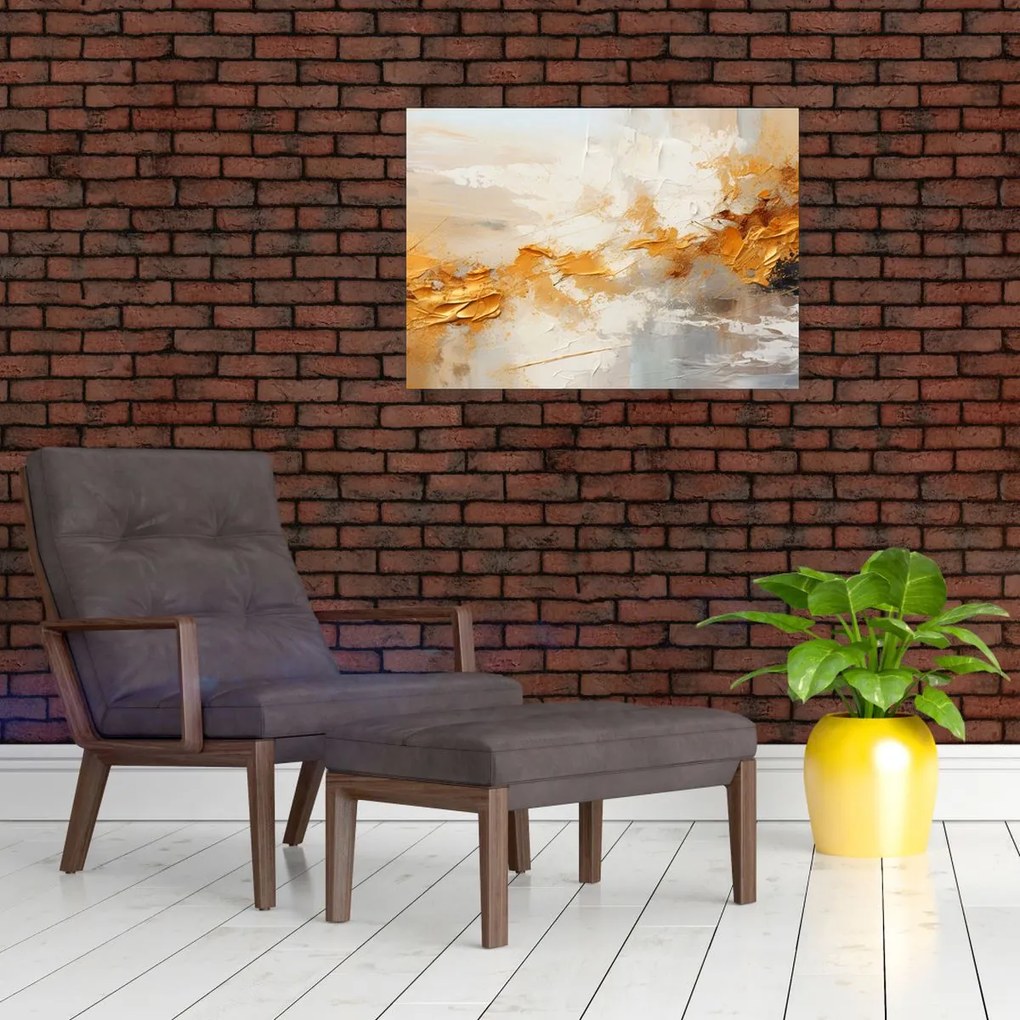 Obraz na szkle - Złota tekstura (70x50 cm)