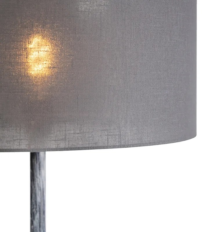 Lampa stojąca szara z szarym kloszem 50 cm - Simplo Rustykalny / Vintage Oswietlenie wewnetrzne
