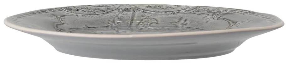 Szary talerz z kamionki Bloomingville Rani, ø 26,5 cm