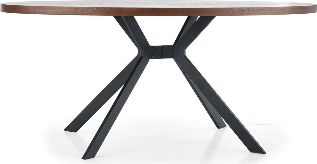 Loftowy stół z owalnym blatem orzechowym Locarno