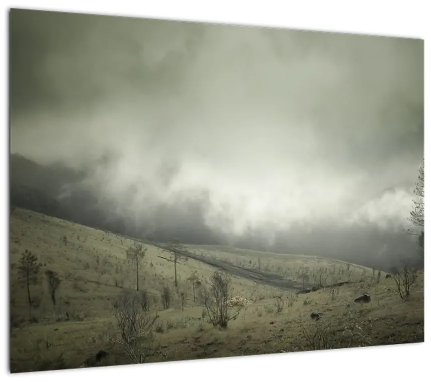 Obraz na szkle krajobrazu przed burzą (70x50 cm)