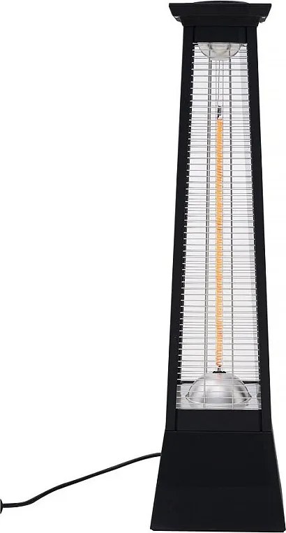 Promiennik elektryczny z włókna węglowego "Volcano" - 2000W - Czarny