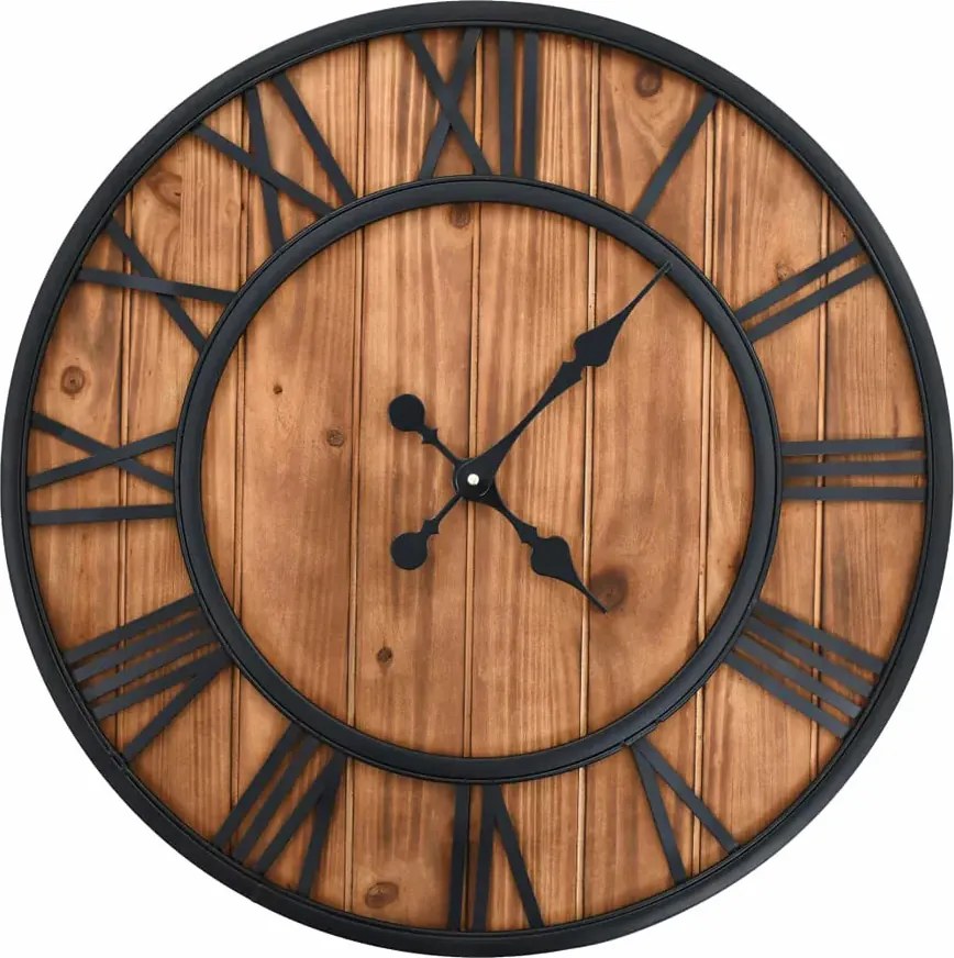 Drewniany wiszący zegar retro 60 cm K7-F37