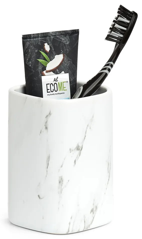 Ceramiczny kubek na szczoteczki MARBLE