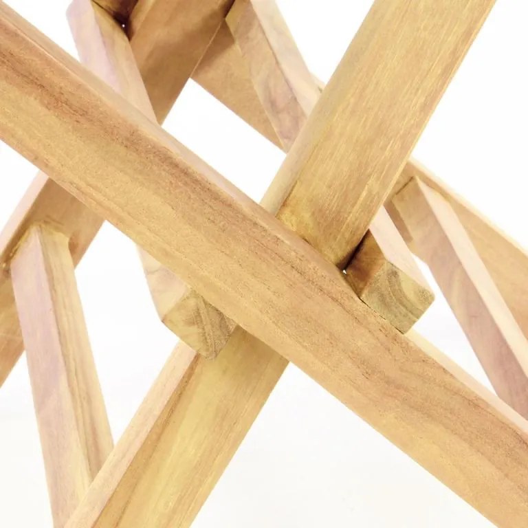 Komplet 4 x składane krzesła ogrodowe DIVERO z drewna tekowego